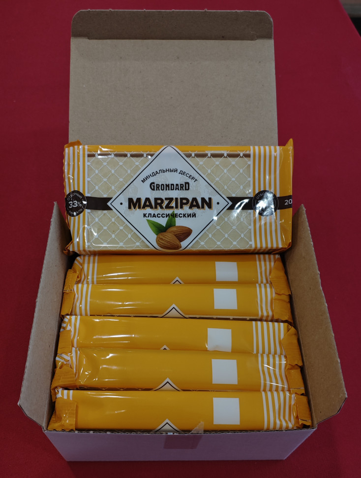  TM Grondard      (11133) Марципан 33%, (блок 6 шт по 200г)             в Воскресенске
