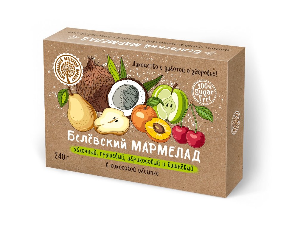  Мармелад белевский на фруктозе 240г  в Воскресенске