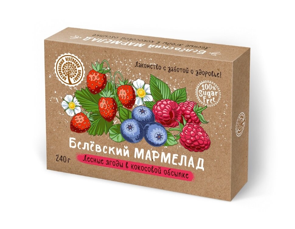  Мармелад белевский на фруктозе 240г "ЛЕСНЫЕ ЯГОДЫ"  в Воскресенске