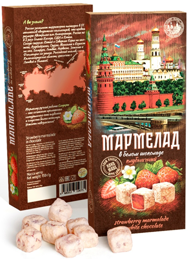  Сладарт Мармелад Клубничный в белом шоколаде, 150г   в Воскресенске