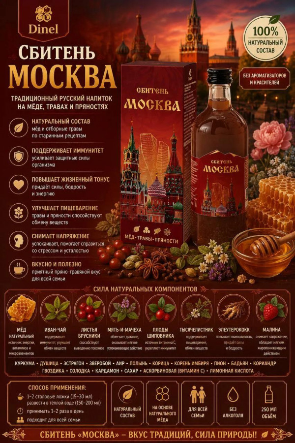 №2 Сбитень Москва, 250мл  в Воскресенске